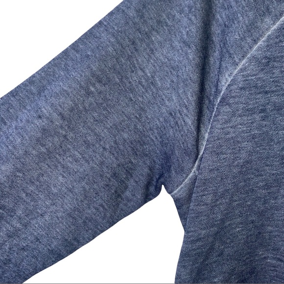 a.n.a Womens Size L Pullover Sweatshirt Long Sleeve Tie Sides Blue - Picture 4 of 8